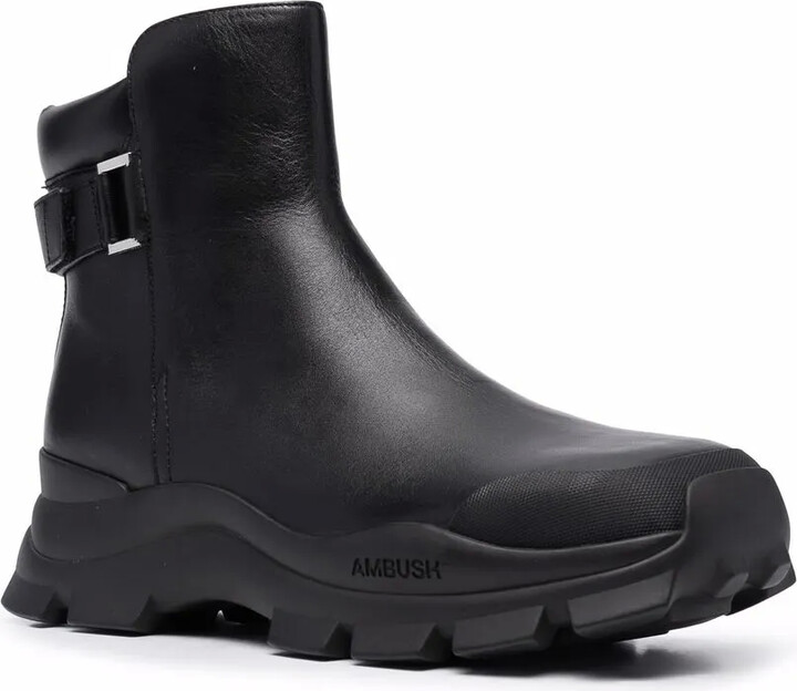 Lug-Sole Leather Boots - Image 2