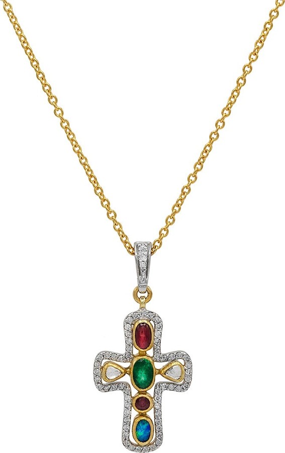 Gemstone Cross Necklace | ShopStyle