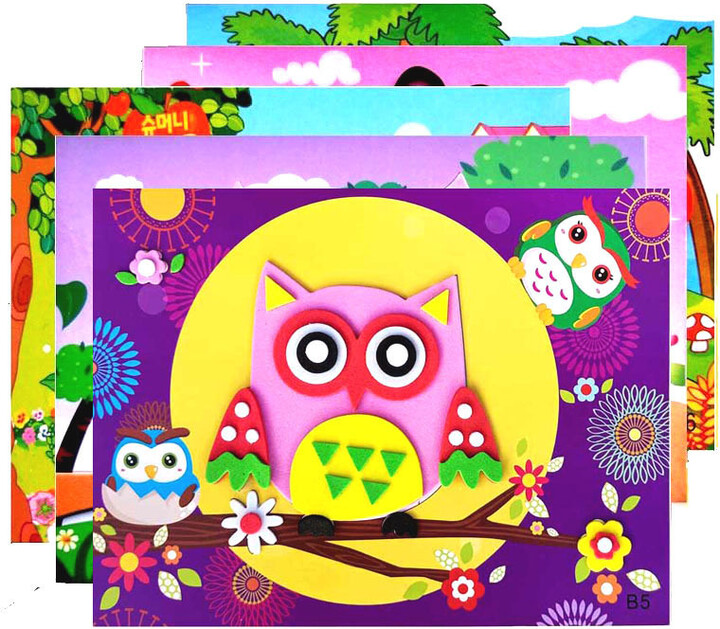 Small fire child 5/10/20Pcs/lot Kids DIY 3D EVA Foam Sticker Cartoon Animal Multi-patterns Styles Puzzles Game Art Craft Early Educational Toys