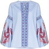 Thumbnail for your product : Silvia Tcherassi Salerno embroidered striped blouse
