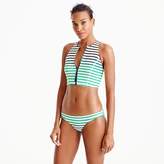 Thumbnail for your product : J.Crew Cropped zip-front bikini top in ombré stripe