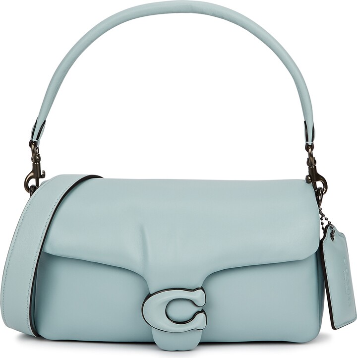 Coach Pillow Tabby 26 Blue Leather Shoulder Bag Light Blue
