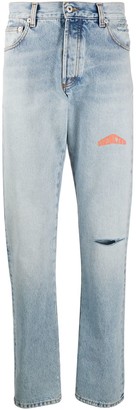 mens blue faded jeans