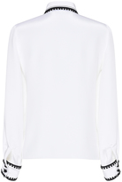 Thumbnail for your product : Andrew Gn Pom Pom Silk Button-Up Shirt
