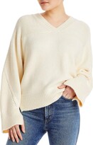 Womens Silk Ribbed Knit Pullover Swea 