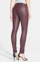 Thumbnail for your product : 7 For All Mankind 'The Skinny' Faux Leather Skinny Pants (Burgundy Crackle)
