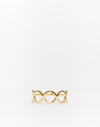 ASOS Gold Plated Sterling Silver Open Circle Ring