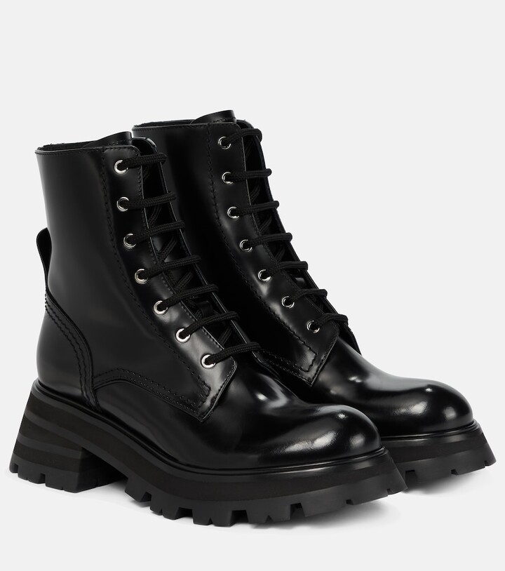 Patent Leather Combat Boots | ShopStyle