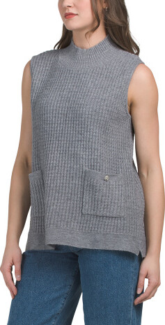 TJMAXX Pocket Front Sweater Vest, Nylon/Polyester/Acrylic