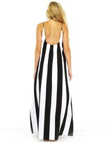 Thumbnail for your product : Show Me Your Mumu Trapeze Maxi Dress in Black and White Stripe