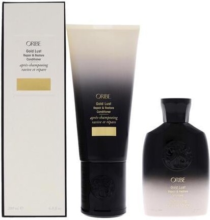 Oribe Gold Lust Repair and Restore Shampoo and Conditioner Kit by for Unisex - 2 Pc Kit 2.5oz Shampoo, 6.8oz Conditioner