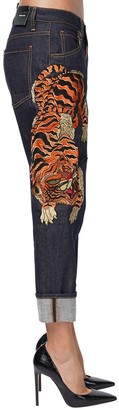 DSQUARED2 Hockney Denim Jeans W/tiger Patch
