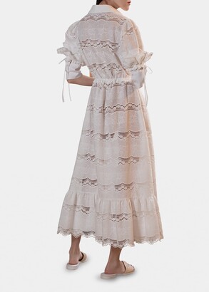 Evi Grintela Judy Lace Drawstring Midi Dress