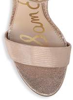 Thumbnail for your product : Sam Edelman Yaro Ankle-Strap Metallic Leather Sandals