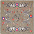 gucci space animals print modal silk shawl