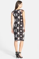 Thumbnail for your product : Trina Turk Trina 'Gianna' Sheer Shoulder Print Ruched Sheath Dress
