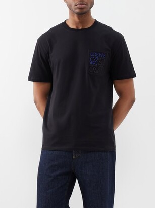 Loewe Logo-embroidery Cotton-blend Jersey T-shirt
