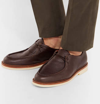 Loro Piana Dover Walk Textured-Leather Derby Shoes