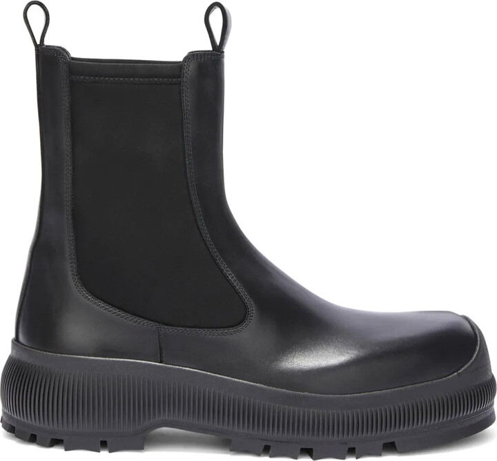 靴 jil sander studded leather half boots Jil Sander Studded Leather Half Boots - ShopStyle