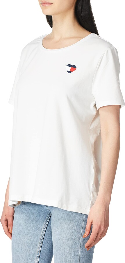 Tommy Hilfiger womens Crew Neck Logo Tee T Shirt - ShopStyle