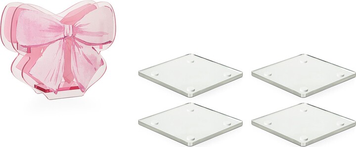 Core Home 5-Piece Acrylic Coasters & Holder Set