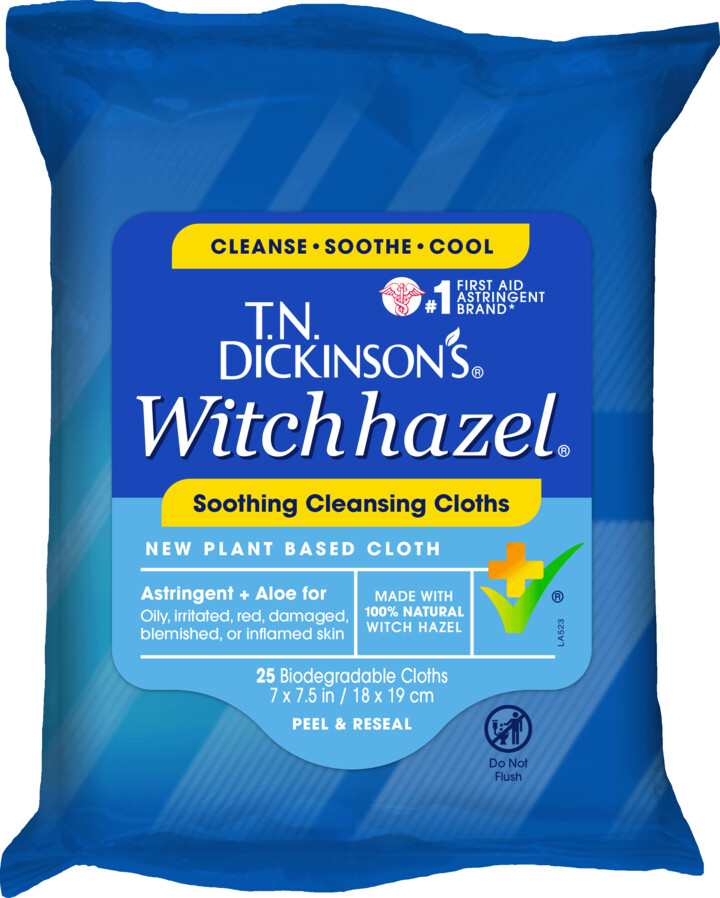 Dickinson's T.N. Witch Hazel Cleansing Cloths, 25 Count