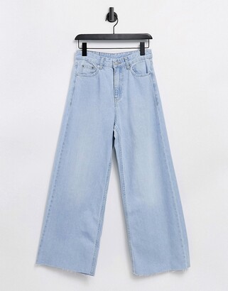 Dr. Denim Aiko high rise cropped jean with raw hem in bleach wash -  ShopStyle
