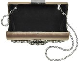 Thumbnail for your product : Love Moschino Bronze Satin and Crystals Evening Clutch w/Chain