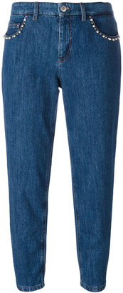 Miu Miu stoned pockets cropped jeans