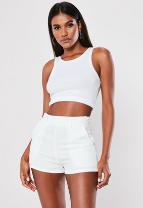 Missguided White Co Ord Tailored Shorts - ShopStyle