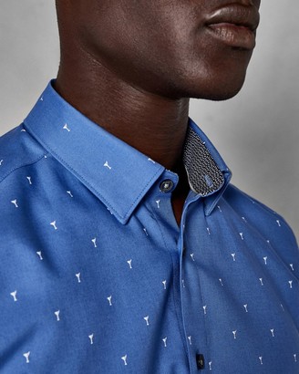 Ted Baker Cocktail Print Cotton Shirt