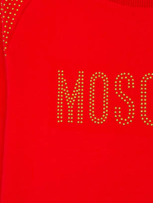 Moschino Kids studded logo sweatshirt