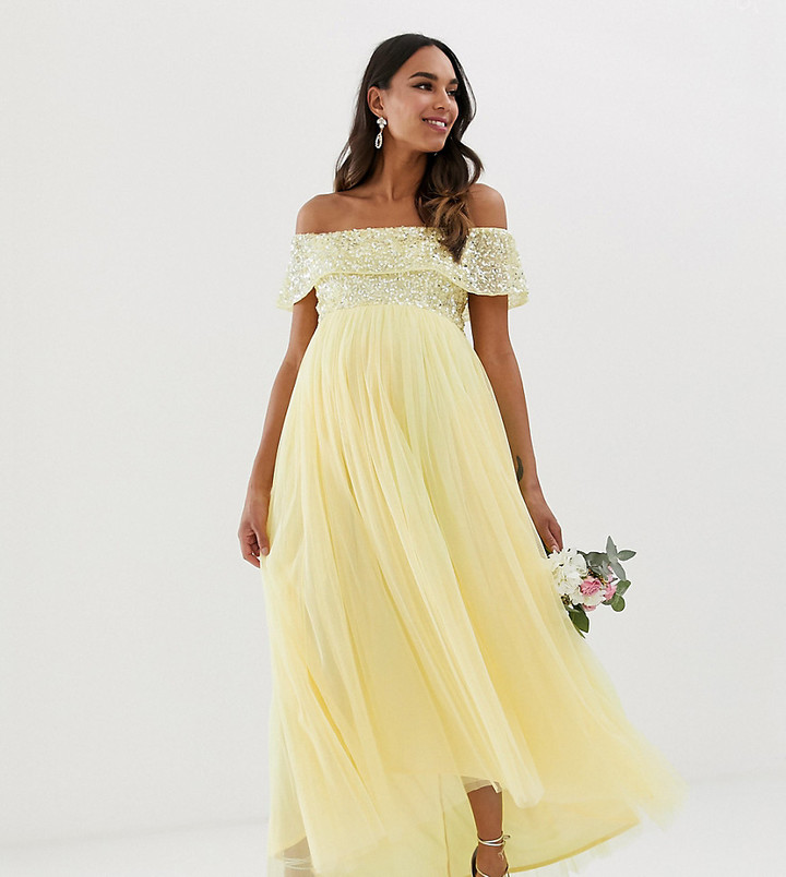 lemon bardot dress
