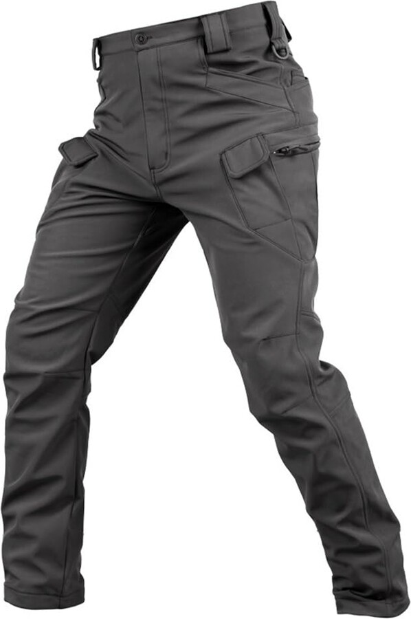 ATOFY Men's Fleece Lined Cargo Pants Hiking Pants Outdoor Winter Work Snow Ski Lightweight