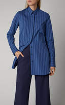 Thumbnail for your product : Jil Sander Francesca Striped Cotton-Poplin Button-Up Shirt