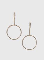 Thumbnail for your product : Evans Gold Circle Drop Earrings