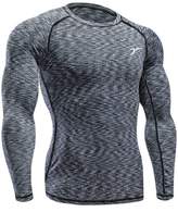 Thumbnail for your product : YBL Men's Dry Skin Fit Long Sleeve Compression Printed Shirt Yellow s