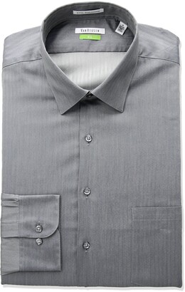 Van Heusen Men's FIT Dress Shirts Herringbone Solid (Big and Tall)