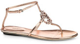 Thumbnail for your product : Gucci GG Sparkling Crystal & Leather Sandals