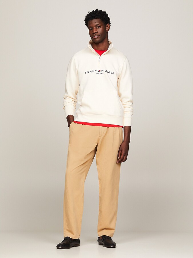 Tommy Hilfiger Men's Pleated Straight Leg Chino - Beige - 31W x 32L