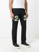 Thumbnail for your product : Off-White numbers print slim-fit jeans