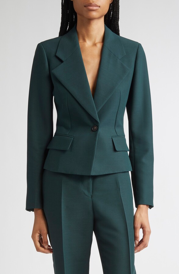 Ferragamo One-Button Crop Blazer