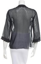 Thumbnail for your product : Andrew Gn Sheer Swiss Dot Blouse
