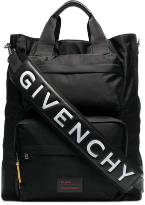 Givenchy Black, White And Red Oversized Logo Tote