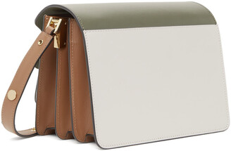 Marni Khaki & Beige Medium Tri Trunk Bag - ShopStyle