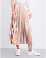 Thumbnail for your product : A.L.C. Bobby plissé metallic skirt