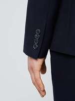 Thumbnail for your product : Topman Dark Navy Textured Skinny Fit Suit Jacket