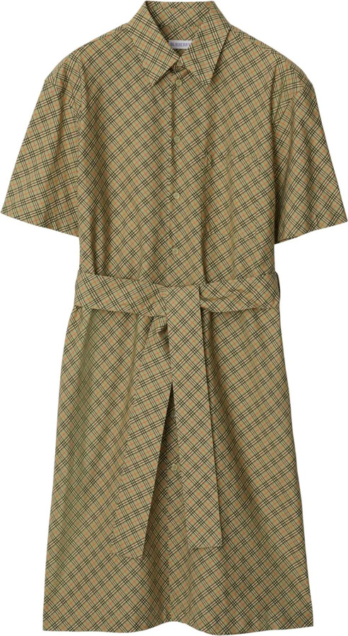 Burberry Checked Cotton Shirtdress