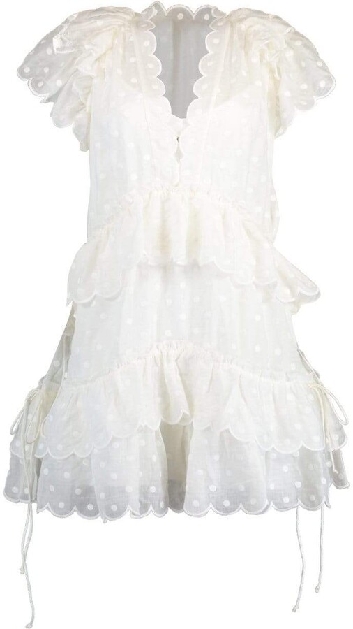 Zimmermann Ivory Mae Dot Mini Dress - ShopStyle