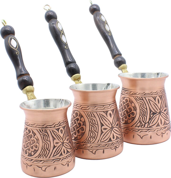 Handmade Copper Turkish Coffee Pot, Greek Arabic Pot Maker Cezve Briki, Stovetop Maker